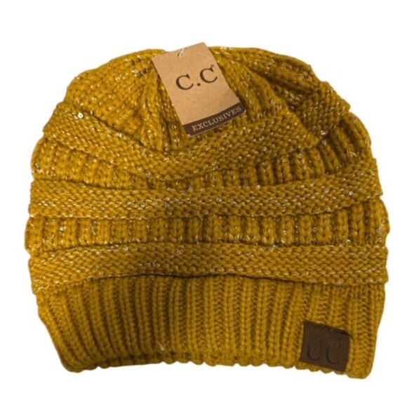 C.C Women Men Unisex Trendy Chunky Soft Ribbed Cable Knit Skull Cap Beanie Hat - Picture 1 of 6